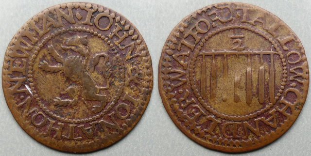 Watford, John & Jonathon Newman halfpenny token